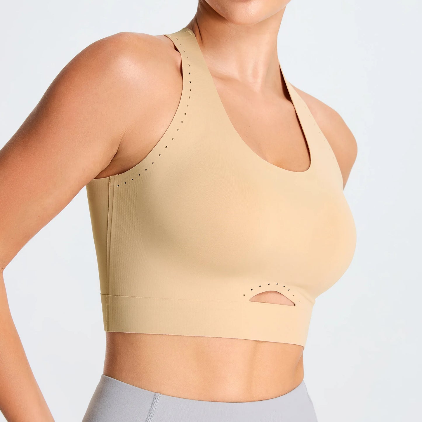 THE GYM PEOPLE Women's Wireless Cross Back Sports Bras Padded Low Impact Seamless Bra