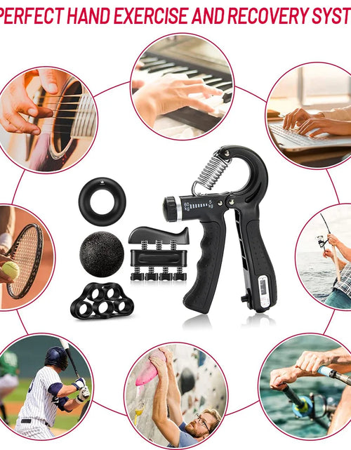 Load image into Gallery viewer, Adjustable 5-60Kg Heavy Hand Gripper Fitness Hand Exerciser Grip Wrist Training Finger Gripper Hand Strengthener for Patient
