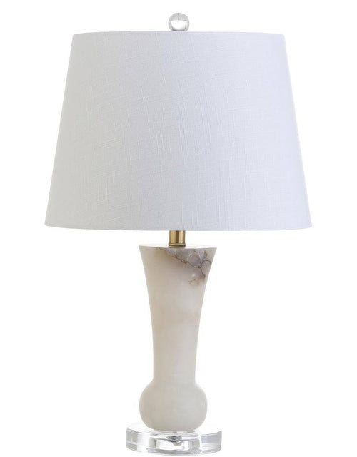 Load image into Gallery viewer, Eliza 23 In. Alabaster Table Lamp, Crystal Base
