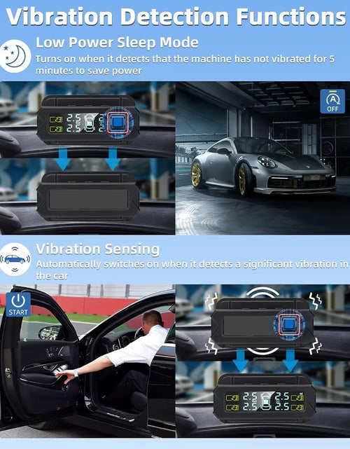 Load image into Gallery viewer, Auto Tire Pressure Monitoring System Digital Display External TPMS Real-Time Alarm System with Sensors 6Bar Safety Warning
