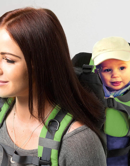 Load image into Gallery viewer, Hiking Baby Carrier Backpack - Comfortable Baby Backpack Carrier - Toddler Hiking Backpack Carrier - Child Carrier Backpack System with Diaper Change Pad, Insulated Pocket + Rain and Sun Hood
