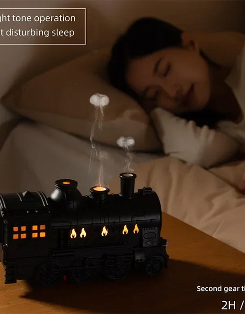 Load image into Gallery viewer, Mini Train Shape Aromatherapy Essential Oil Diffuser Ultrasonic Cool Mist Air Humidifier with LED Lamp Aroma Difusor Atomizer
