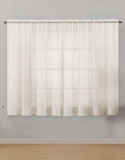 Load image into Gallery viewer, Sheer Voile Single Curtain Panel 59&quot;X63&quot; Ivory
