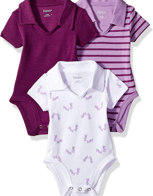 Load image into Gallery viewer, Baby Ultimate Baby Flexy 3 Pack Short Sleeve Polo Bodysuits
