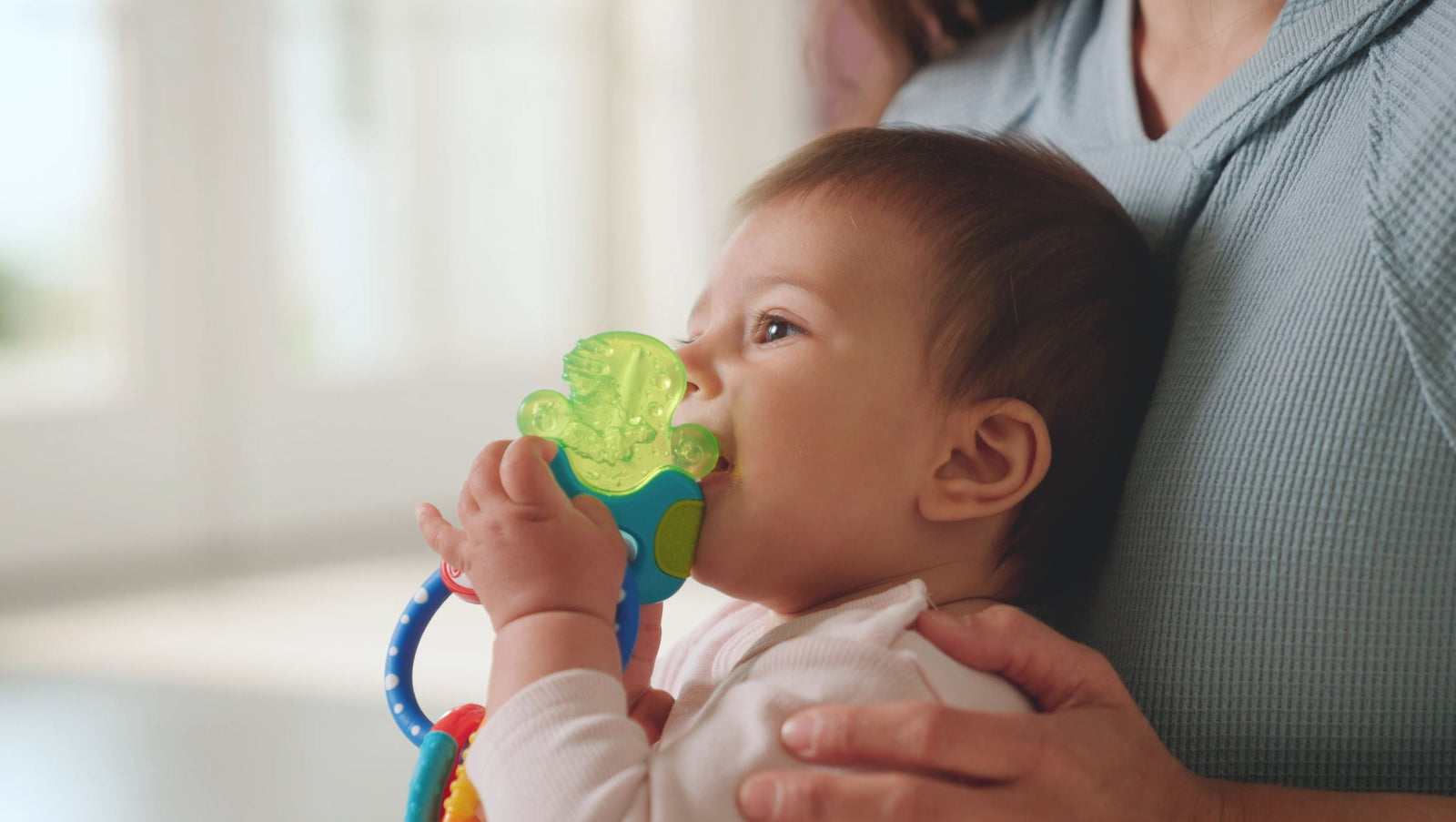 Icybite Textured and Soothing Teether for Baby, Multicolor Keys