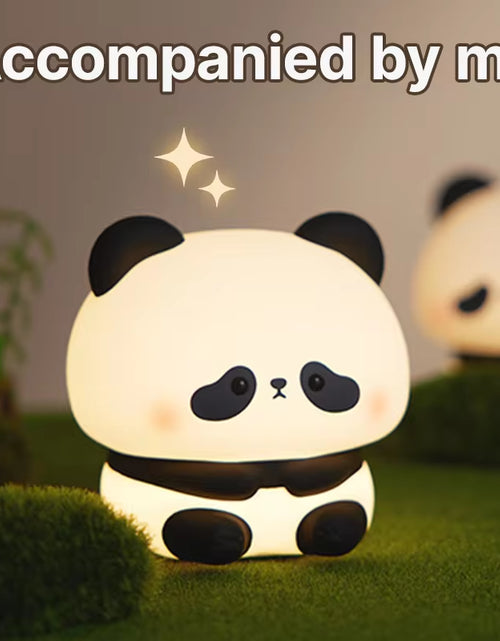 Load image into Gallery viewer, Panda LED Night Light Cute Silicone Night Light USB Rechargeable Touch Night Lamp Bedroom Timing Lamp Decoration Children&#39;S Gift
