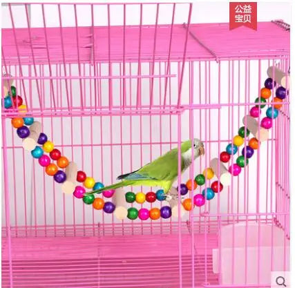 Load image into Gallery viewer, Parrot Toys Supplies Birds Swing Rings Ladders Ladders Tiger Skins Peony Xuanfeng Bird Cage Ladder Claw Climb
