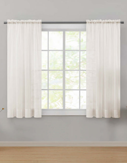 Load image into Gallery viewer, Sheer Voile Single Curtain Panel 59&quot;X63&quot; Ivory
