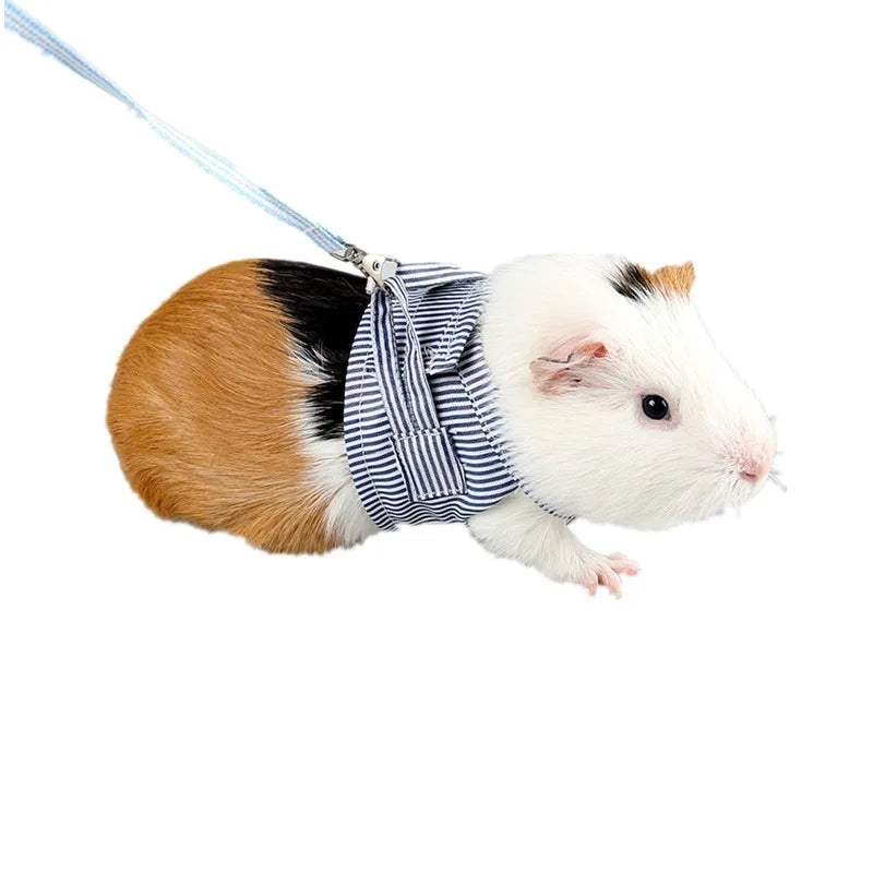 S/L Small Pets Chest Strap Hamster Outdoor Traction Rope Adjustable Harness Leash Vest for Rabbit Hedgehog Chinchilla Guinea Pig