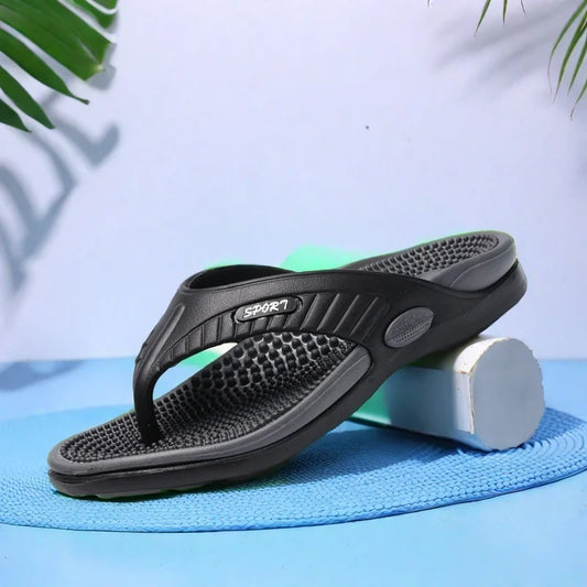 Men‘s Flip Flops Summer Non-Slip Thong Sandals Lightweight Comfortable EVA Foam Arch Support Indoor Outdoor Home Slippers Beach Pool Gym Travel Walking Durable Quick Dry Cushion Footbed Casual Minimalist