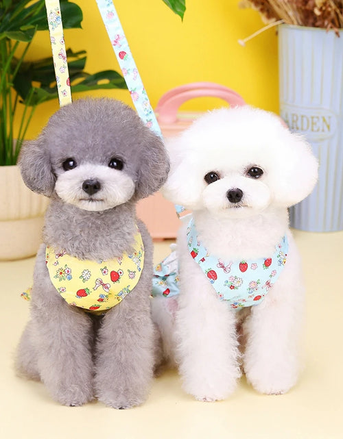 Load image into Gallery viewer, Dog Dress Pet Harness Collar Skirt Vest Clothes Pet Dog Dress Up Harness Clothing with Leash Traction Rope Puppy Princess Dress
