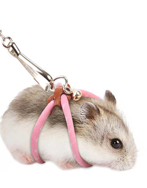 Load image into Gallery viewer, New Small Pet Adjustable Soft Harness Leash Bird Parrot Mouse Hamster Ferrets Rat Pet Pig Leash Guinea Pig Accessories
