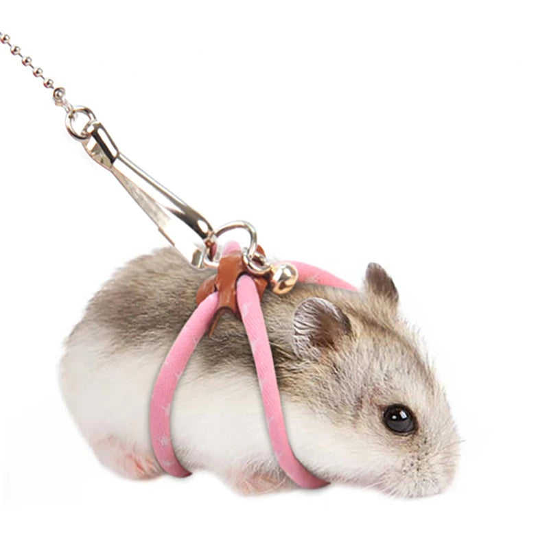 New Small Pet Adjustable Soft Harness Leash Bird Parrot Mouse Hamster Ferrets Rat Pet Pig Leash Guinea Pig Accessories