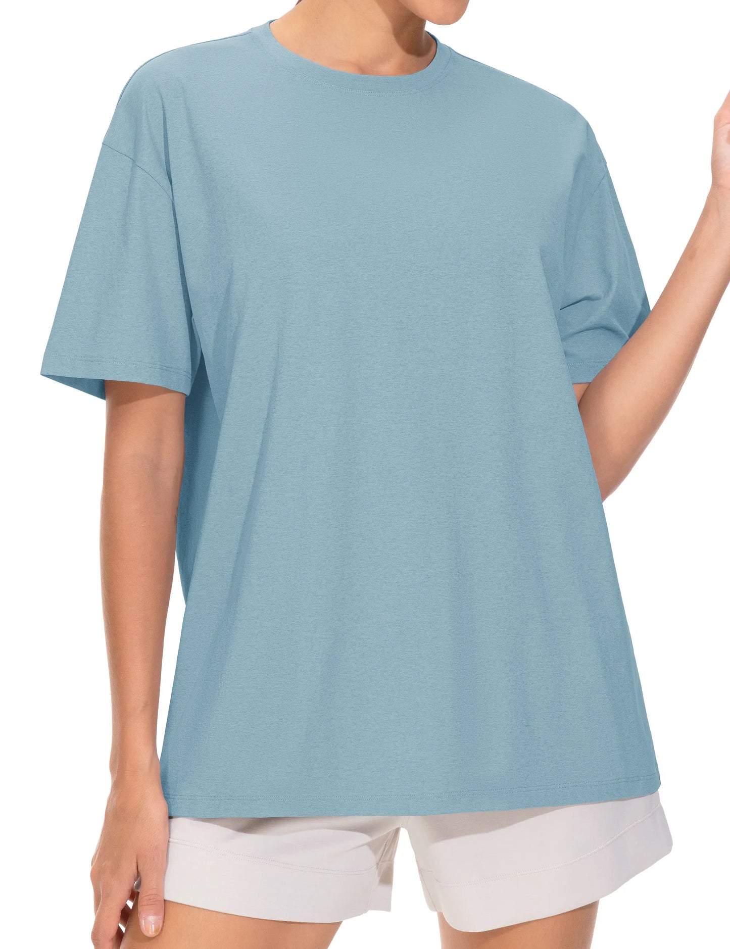 THE GYM PEOPLE Women's Oversized T Shirts Summer Casual Short Sleeve Tops Crewneck Loose Workout Basic Tees