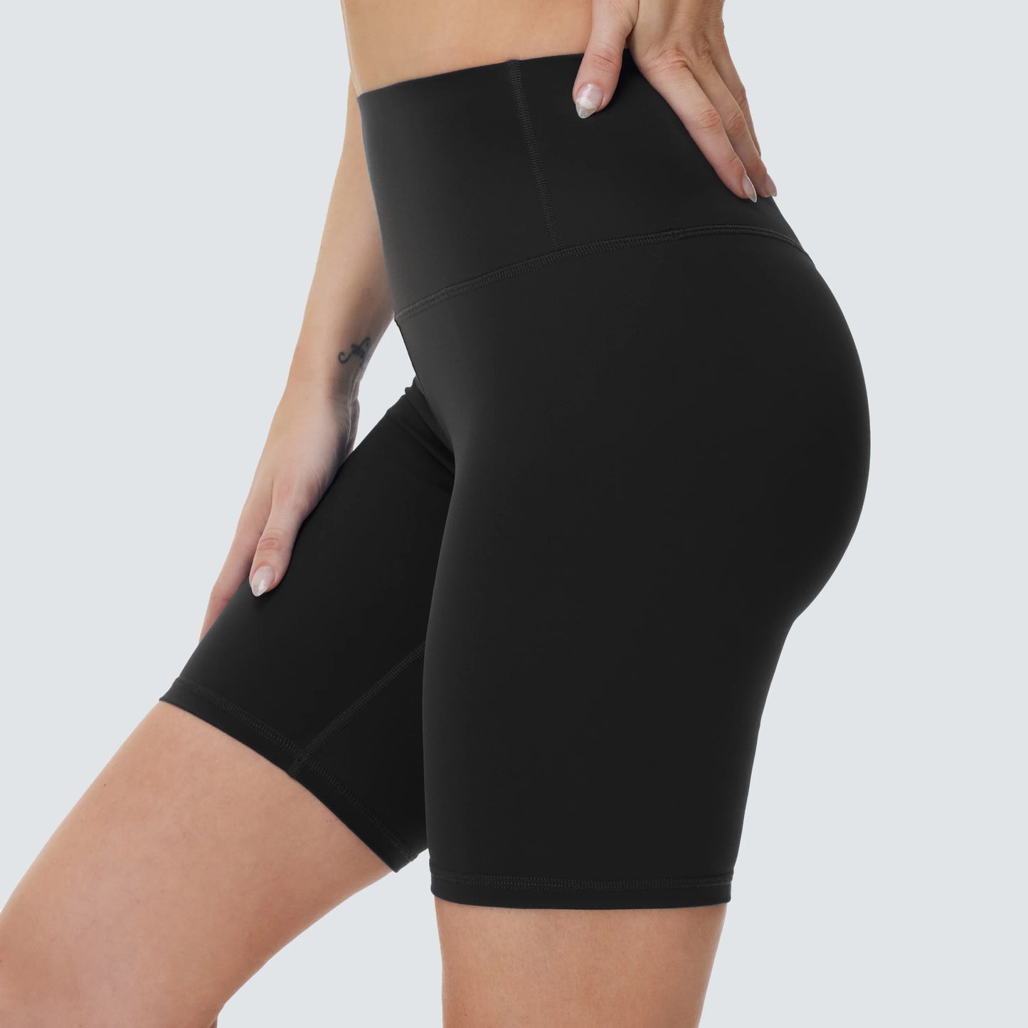 THE GYM PEOPLE High Waist Tummy Control Compression Shorts for Women Yoga Workout Athletic Running Fitness Shorts