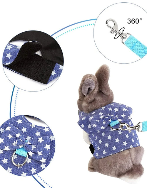 Load image into Gallery viewer, Bunny Harness and Leash Rabbit Vest for Guinea Pig Ferret Chinchilla Hamster  Lovely Costume 3 Sizes  Colors B03E
