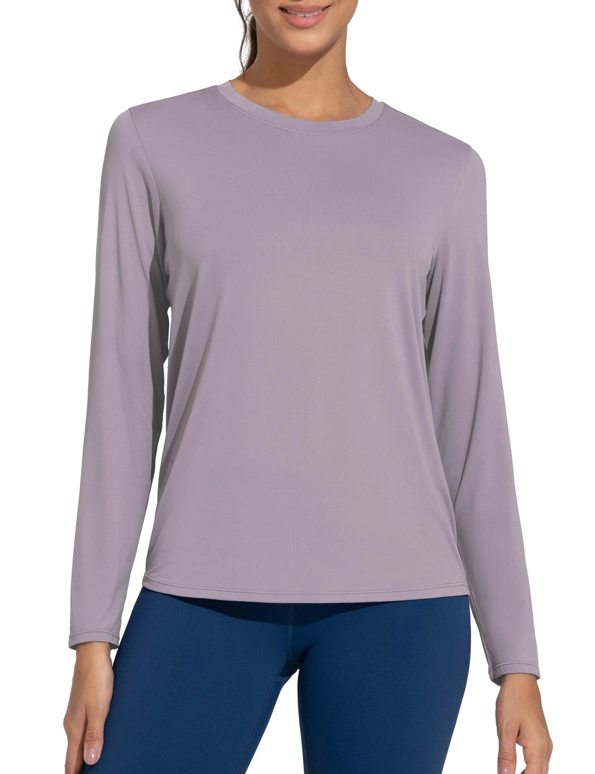 THE GYM PEOPLE Women's Ultra Soft Long Sleeve Workout Shirts Basic Crewneck Athletic Running Tops