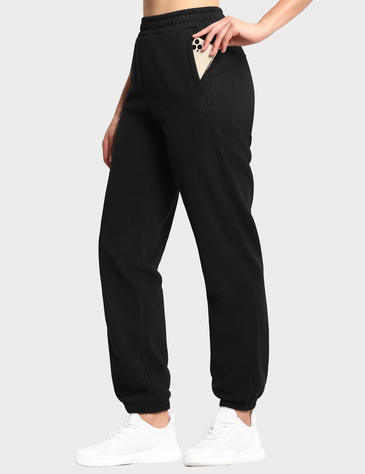 THE GYM PEOPLE Women's Fleece Sweatpants Warm Workout Joggers Pants with Pockets