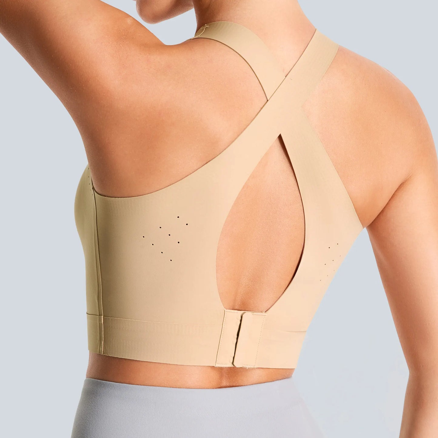 THE GYM PEOPLE Women's Wireless Cross Back Sports Bras Padded Low Impact Seamless Bra