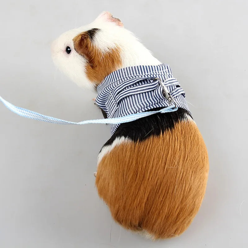 S/L Small Pets Chest Strap Hamster Outdoor Traction Rope Adjustable Harness Leash Vest for Rabbit Hedgehog Chinchilla Guinea Pig