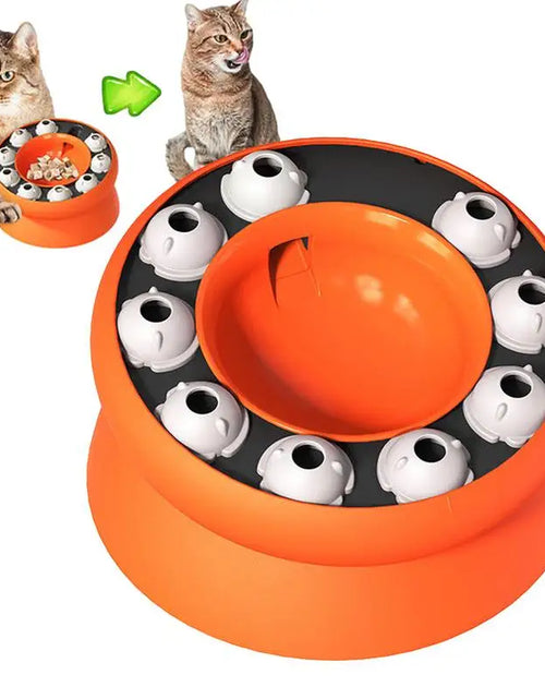 Load image into Gallery viewer, Slow Feeder Cat Bowl Elevated And Titled Puzzle Feeder Dish For Cats Healthy Eating Diet Pet Bowl Interactive Toy For Kittens
