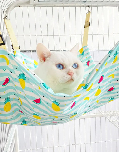 Load image into Gallery viewer, Cartoon Cat Hammock Bed Breathable Wear Resistant Cat Swinging Nest Soft with Hanging Hook Pet Cage Hammock
