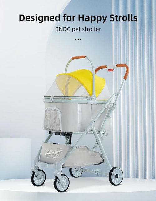 Load image into Gallery viewer, Factory Detachable cat dog Stroller Travel Carrier Bike Trailer Cat Dog Easy Walk Folding luxurious Pet stroller
