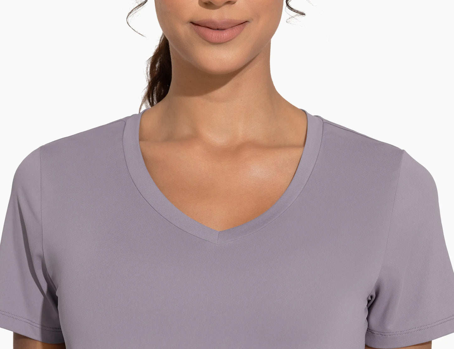 THE GYM PEOPLE Women's Breathable Workout Shirts V-Neck Short sleeve Stretchy Basic Athletic Tops | for yoga, running and casual