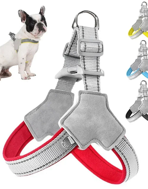 Load image into Gallery viewer, S Bulldog Reflective Harness Saddle Chest Style French Harnesses Collar Breathable Pet Strap Dog Puppy Small Medium For
