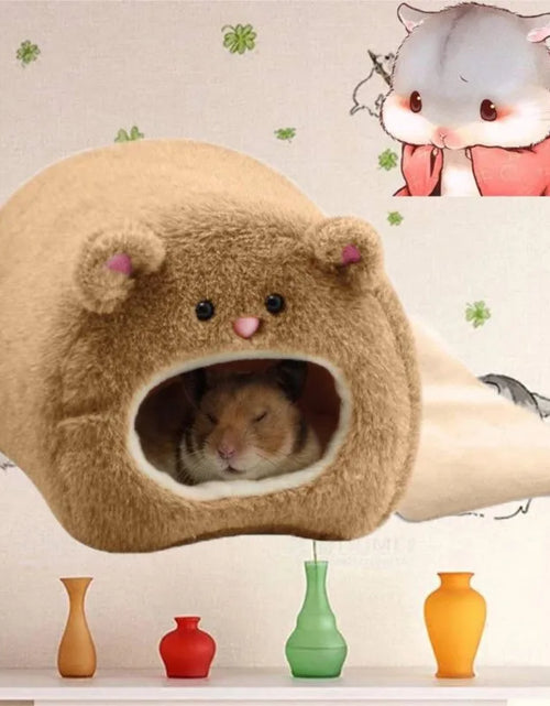 Load image into Gallery viewer, Hamster Soft Warm Bed Rat Hammock Pig Squirrel Winter Pet Toy Hamster Cage House Hanging Nest+Mat House Bed Animal Mice Rat Nest
