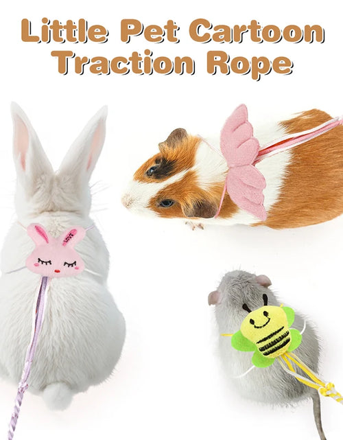 Load image into Gallery viewer, Small Pet Colorful Wings Traction Adjustable Rope Cute  Soft Harness Hamster Dutch Pig Guinea Pig Totoro Lizard Accessories
