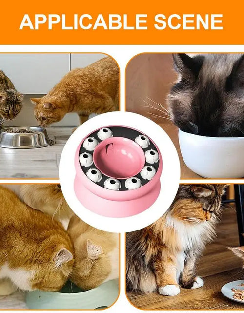 Load image into Gallery viewer, Slow Feeder Cat Bowl Elevated And Titled Puzzle Feeder Dish For Cats Healthy Eating Diet Pet Bowl Interactive Toy For Kittens
