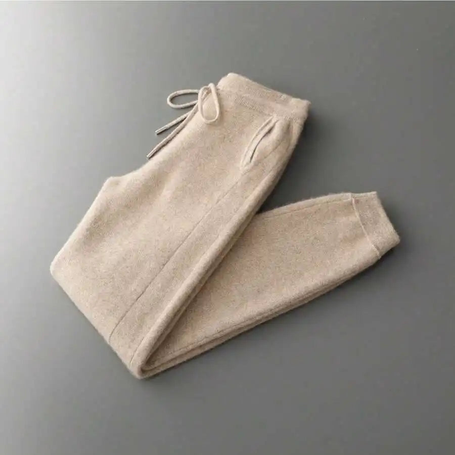Mens Thermal Jogger Pants Elastic Waist Tapered Cuff Winter Casual Sweatpants For Outdoor Black Gray Navy 3 Colors
