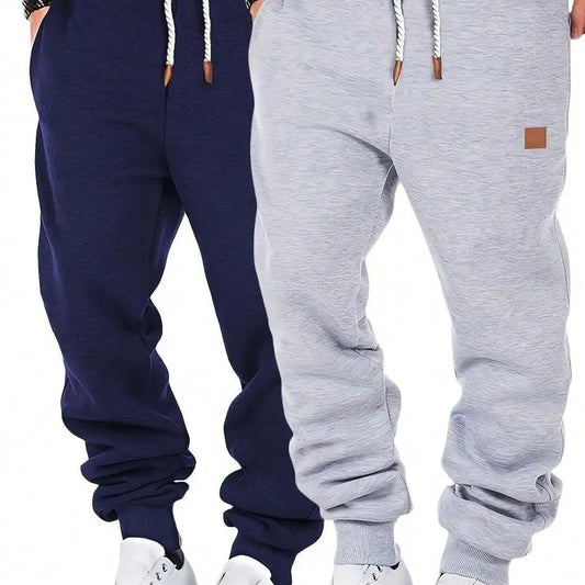 2pcs Men's Fashion -Lined Jogger Pants