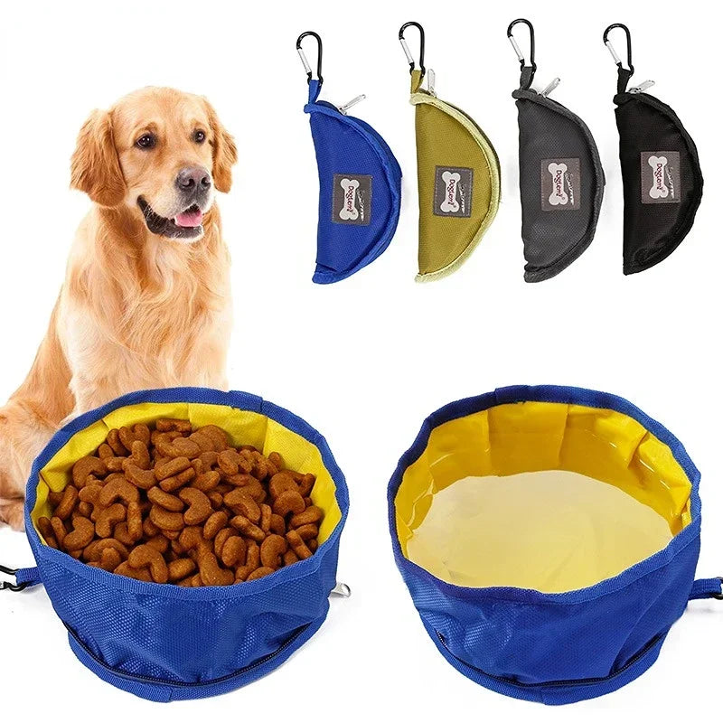 Portable Pet Dog Water Food Feeder Bowl Collapsible Feeding Watering Dish for Dog Puppy Cat Outdoor Folding Bowl Pet Supplies