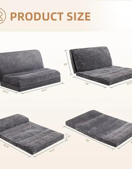 Load image into Gallery viewer, Folding Sofa Bed Chair Blanket Mattress Adult Kids Pet Gaint Washable Cover Bedroom Living Space Lounge Serene Relaxation Memory
