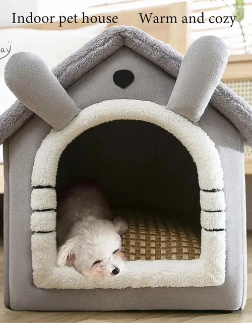 Load image into Gallery viewer, Cat/Dog Bed Removableand Washable Foldable Pet Sleepping Bed Cat House Kennel for Dog House Indoor Cat Nest S
