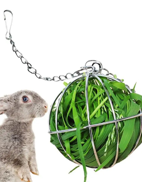 Load image into Gallery viewer, Hay Feeder Ball Stainless Steel Bunny Grass Sphere Play Chew Toy Grass Rack Ball, Pet Supplies For Bunny Hamster Chinchilla
