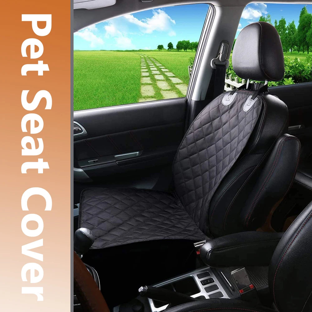 Dog Car Front Seat Cover Waterproof Non-Slip Pet Cat Dog Carrier Mat Folding Cushion Protector Seat Cover for Cars Trucks SUV