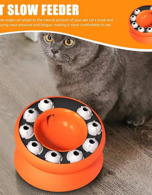 Load image into Gallery viewer, Slow Feeder Cat Bowl Elevated And Titled Puzzle Feeder Dish For Cats Healthy Eating Diet Pet Bowl Interactive Toy For Kittens
