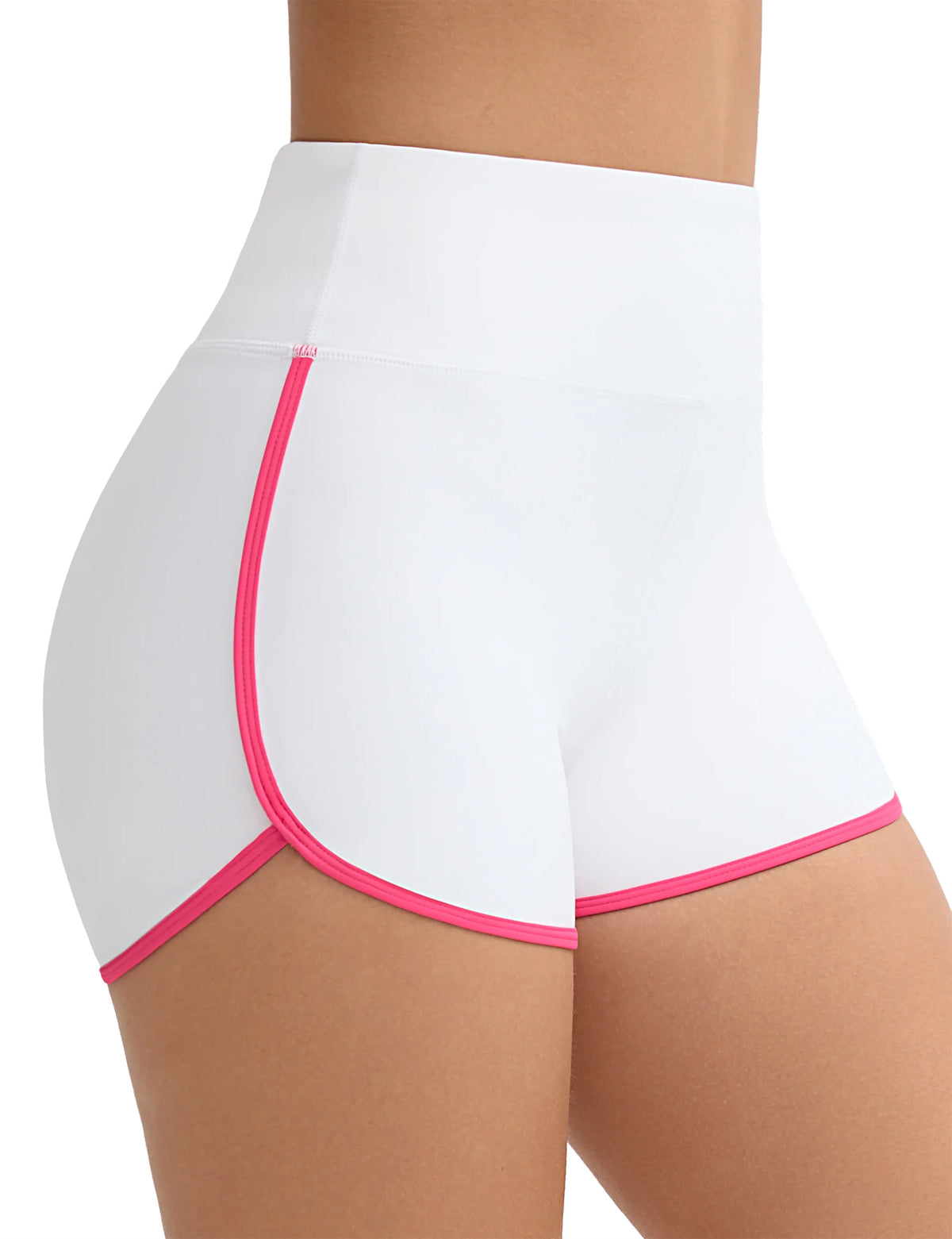 THE GYM PEOPLE Women's High Waist Workout Shorts Breathable Dolphin Split Elastic Lounge Yoga Shorts