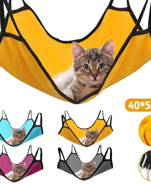 Load image into Gallery viewer, Cat Hammock Bed Hanging Pet Cage Hammock Soft Cat House Cushion Mat Summer Cooling Pet Basket Tapestry Pet Accessories Cat Bed
