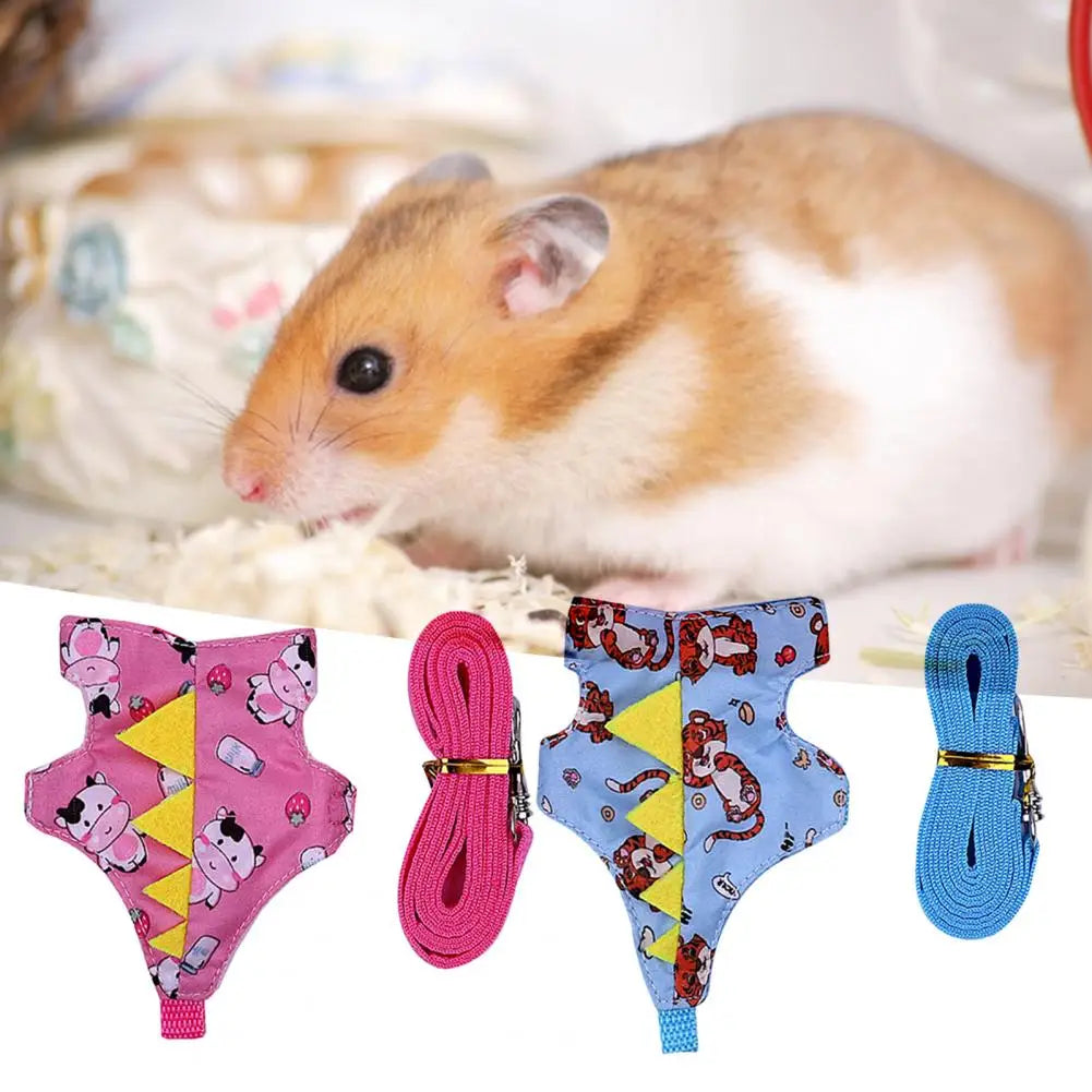 Cute Adjustable Guinea Pig Hamster Rat Rabbit Vest Clothes Cross-dressing Casual Wear Small Pet Harness Outdoor Walking