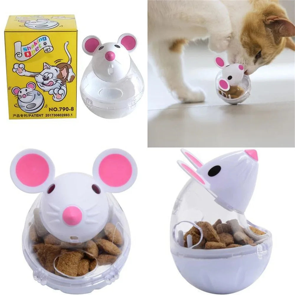 Cat Food Toy Ball Interesting Beautiful Food Dispenser Treat Toy Food Ball Container Cat Food Feeder Plastic Convenient Cat Mice