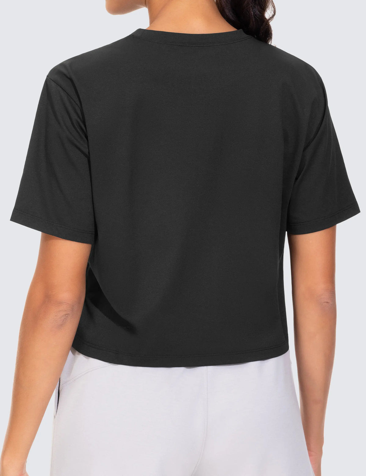 THE GYM PEOPLE Workout Crop Tops for Women Short Sleeve Shirts Loose Fit Yoga Athletic Basic Cropped T-Shirts