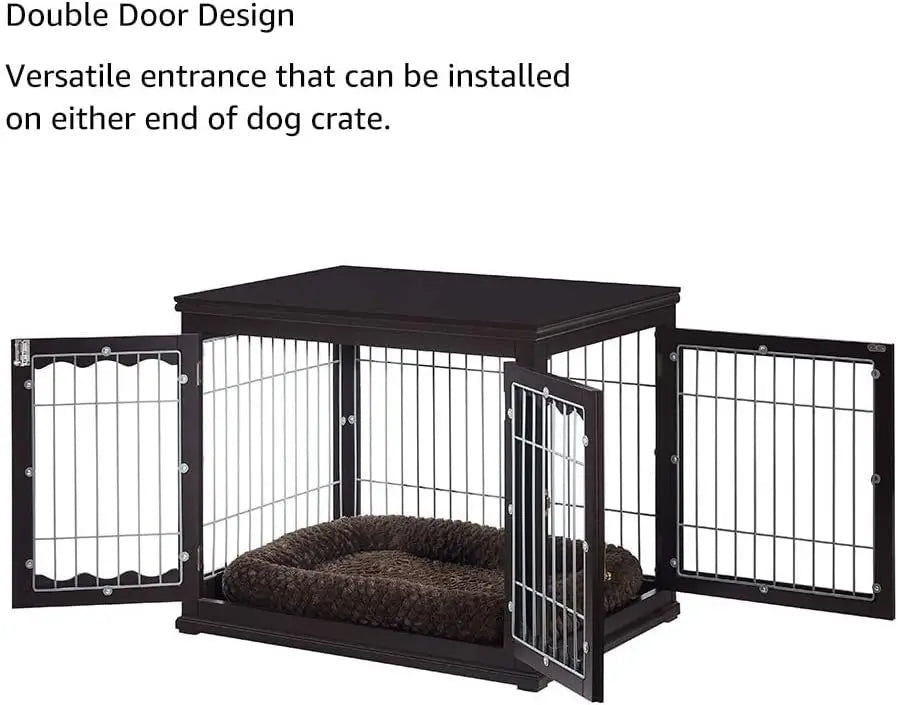 Furniture Style Dog Crate for Medium Dogs, Indoor Aesthetic Puppy Kennel, Modern Decorative Wooden Wire Pet House Dog Cage