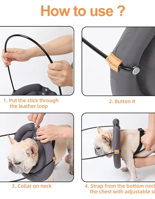 Load image into Gallery viewer, Blind Dog Harness Pet Harness Guiding Device Adjustable for a Custom Fit Protective Build Confidence Pet Anti-Collision Ring
