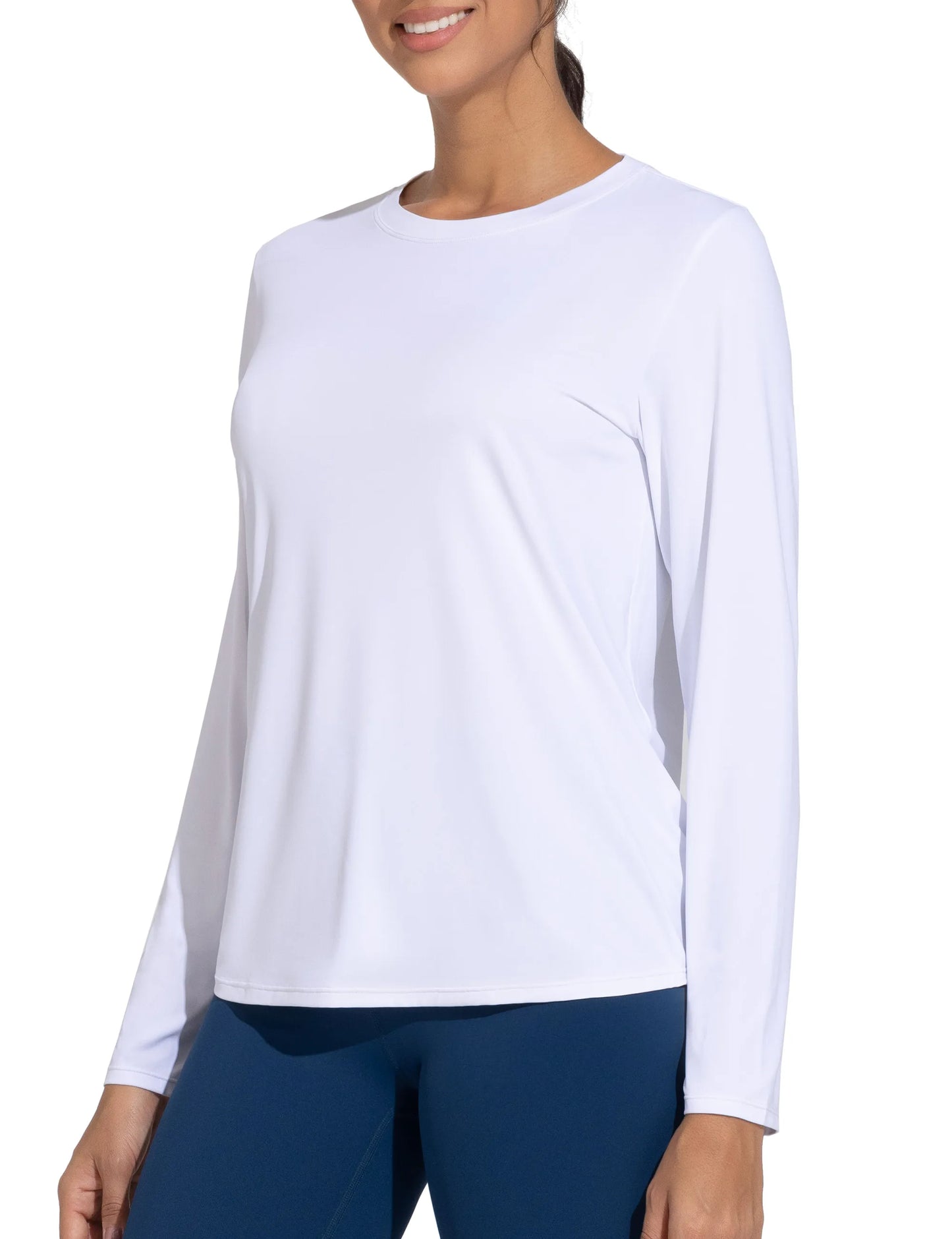 THE GYM PEOPLE Women's Ultra Soft Long Sleeve Workout Shirts Basic Crewneck Athletic Running Tops