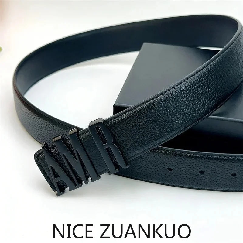 Men's Genuine Leather Belt, A Stylish and Luxurious Brand American Men's Belt, Suitable for Both Business Suits and Fashionable Jeans, and Can Also Be Used As A Leather Belt for Casual Pants. The Style Is Unique and Fashionab