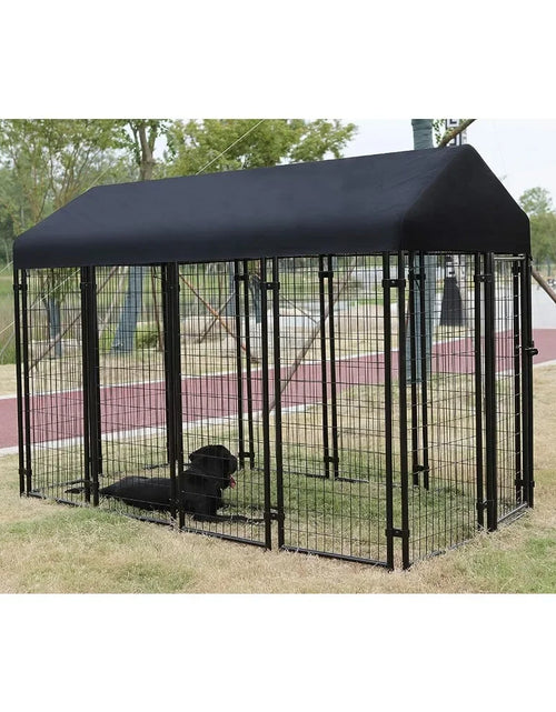 Load image into Gallery viewer, Dog Large Black Pet Welded Rectangular Outdoor Wire Crate Kennel for Cat House for Dogs 102 X 48 X 72 Inches Freight Free Home
